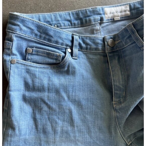 Vince Camuto Classic 70s Flare Leg Jeans Women's Size 27/4 Blue Stretch - Picture 10 of 15